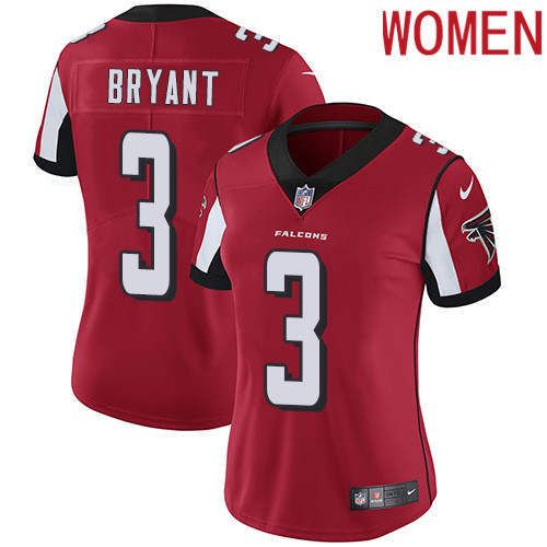 2019 Women Atlanta Falcons 3 Bryant red Nike Vapor Untouchable Limited NFL Jersey